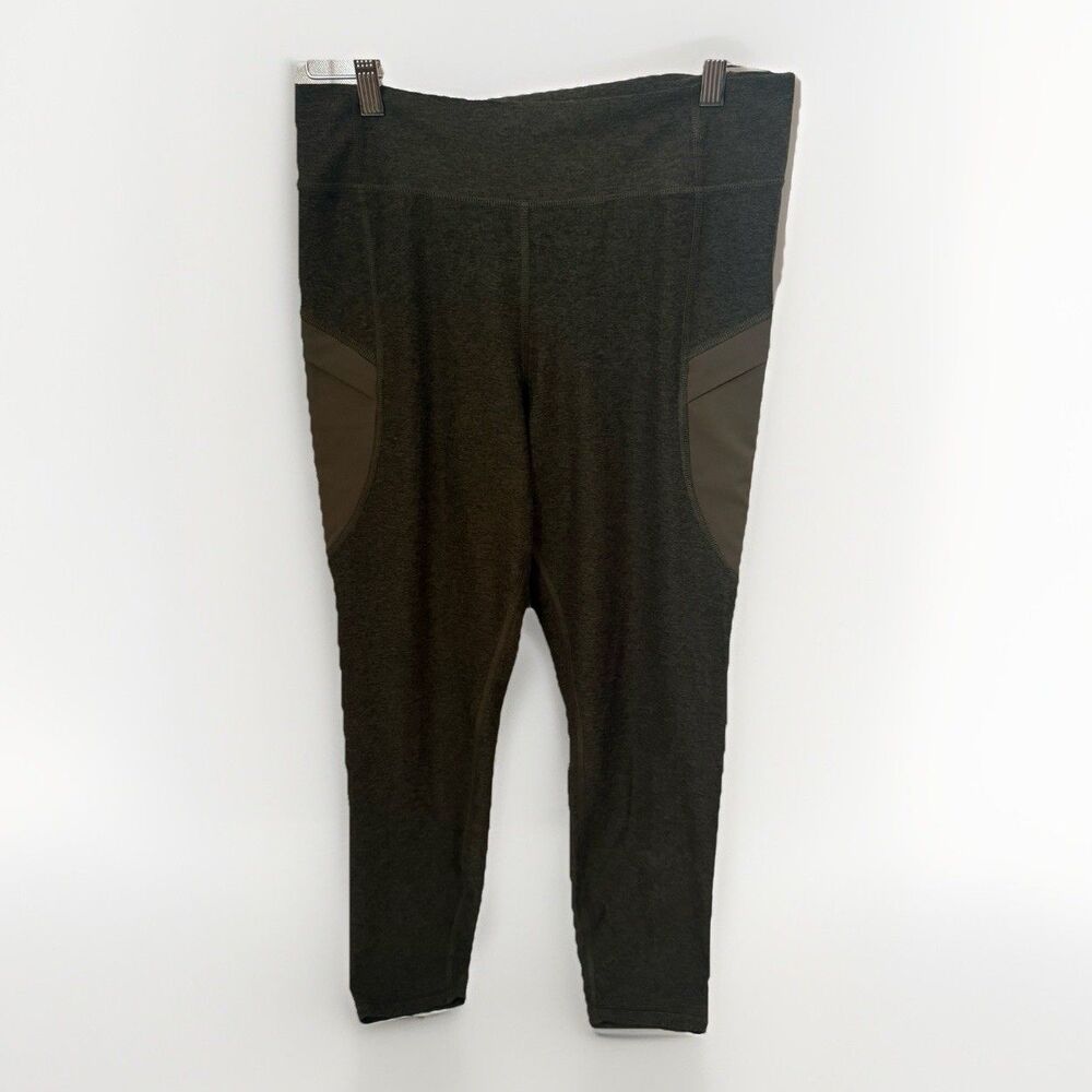Old Navy Cloud+ Leggings Green Conifer Buttery Soft Side Pockets Gym Casual Lg - Picture 1 of 6